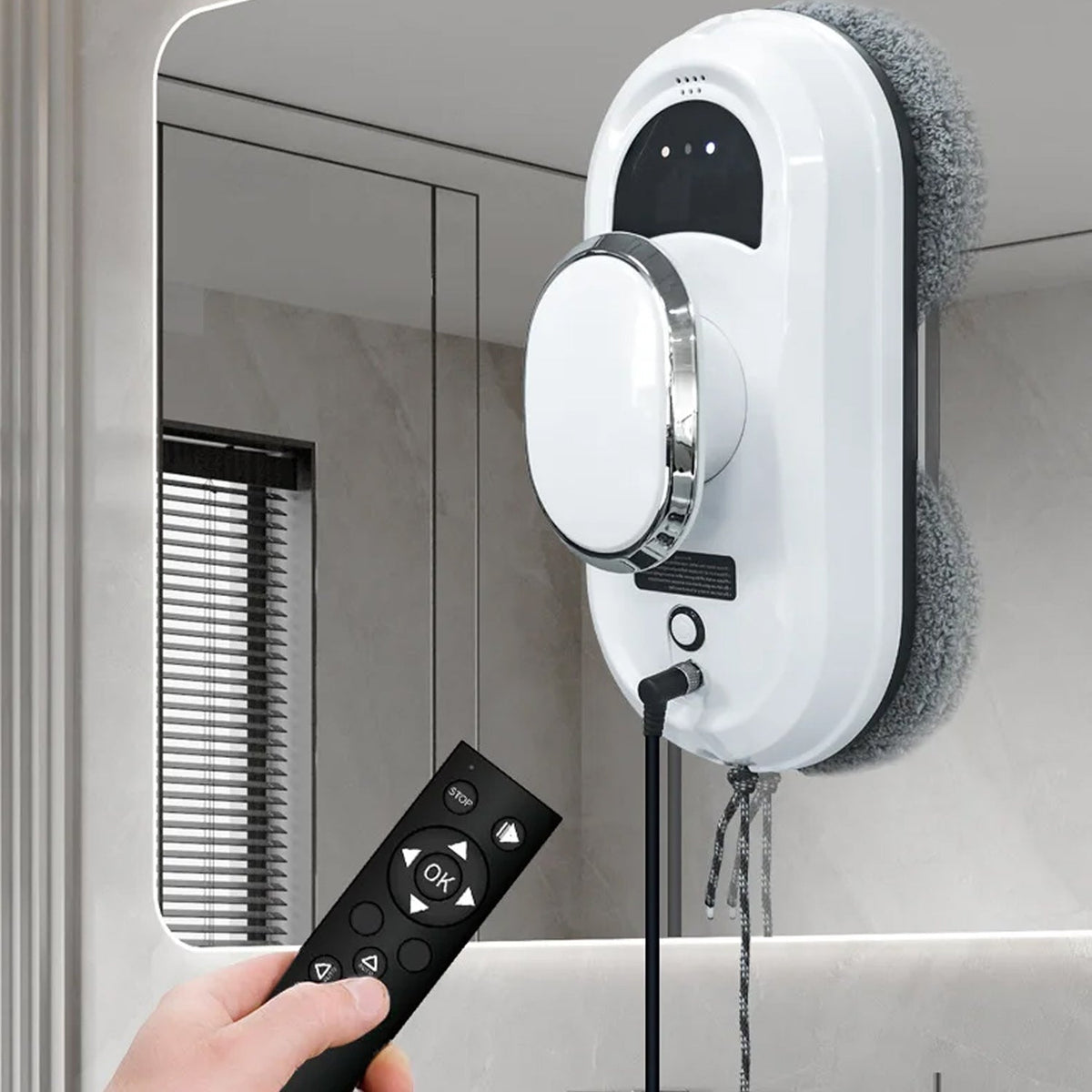 Robot Window Cleaner with 5600Pa Suction and AI Navigation for Streak-Free Glass - LofiMart