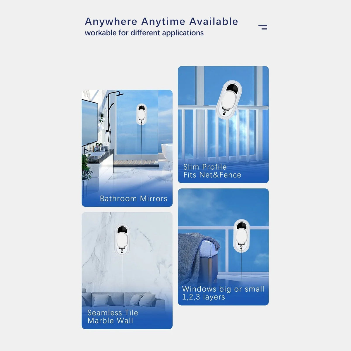 Robot Window Cleaner with 5600Pa Suction and AI Navigation for Streak-Free Glass - LofiMart