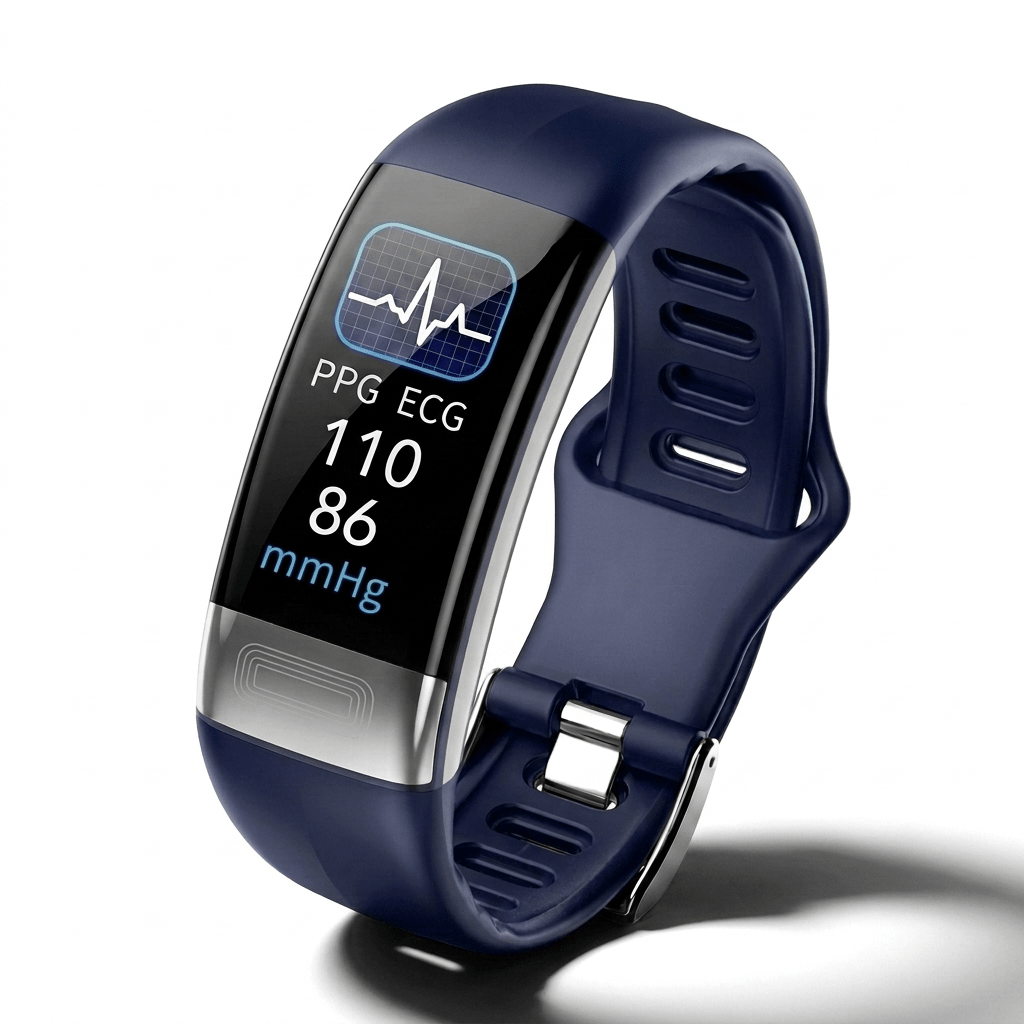 Smart Blood Pressure Monitor Bracelet with EKG Heart Rate and Oxygen Tracker - LofiMart