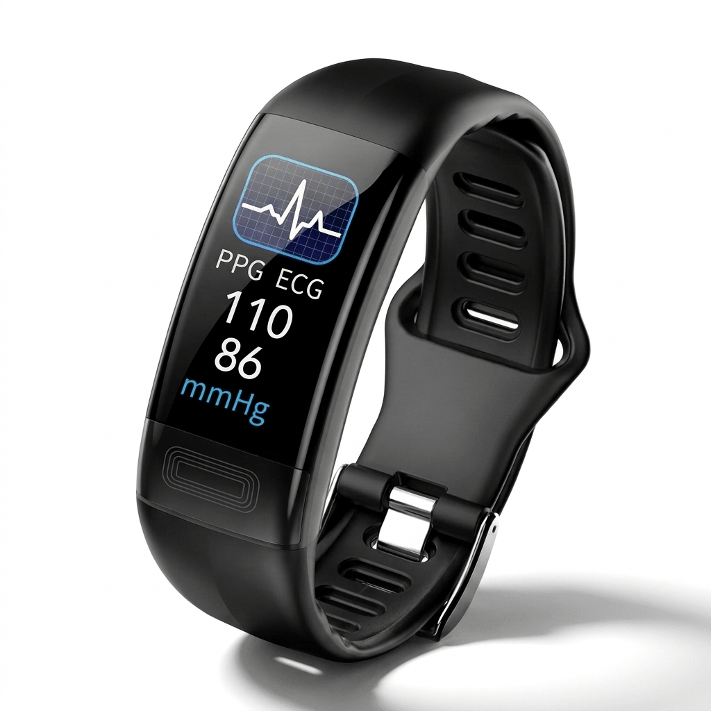 Smart Blood Pressure Monitor Bracelet with EKG Heart Rate and Oxygen Tracker - LofiMart