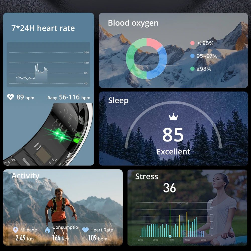 Smart Ring with Heart Rate and Sleep Tracking - LofiMart