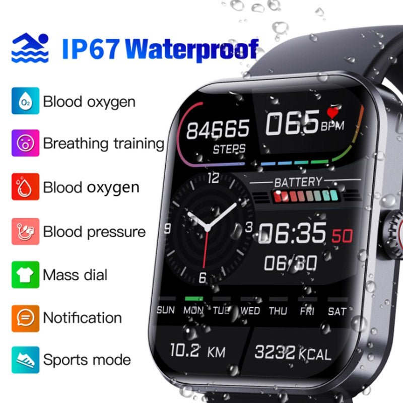 Smart Wellness Tracking Watch with Blood Sugar Monitoring and Heart Rate Tracking - LofiMart