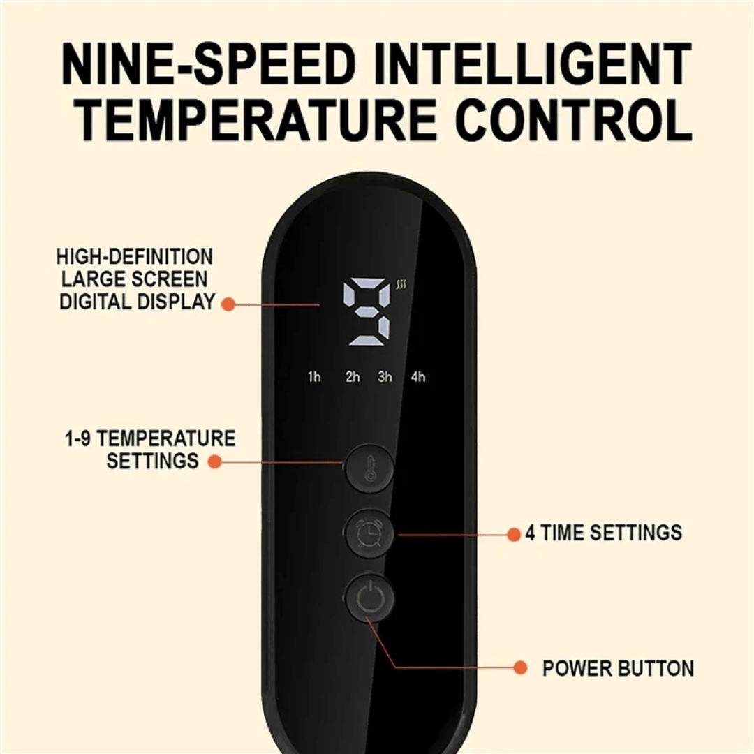 Soft Heating Pad with Nine Adjustable Heat Levels and Auto Timer for Muscle Relief - LofiMart