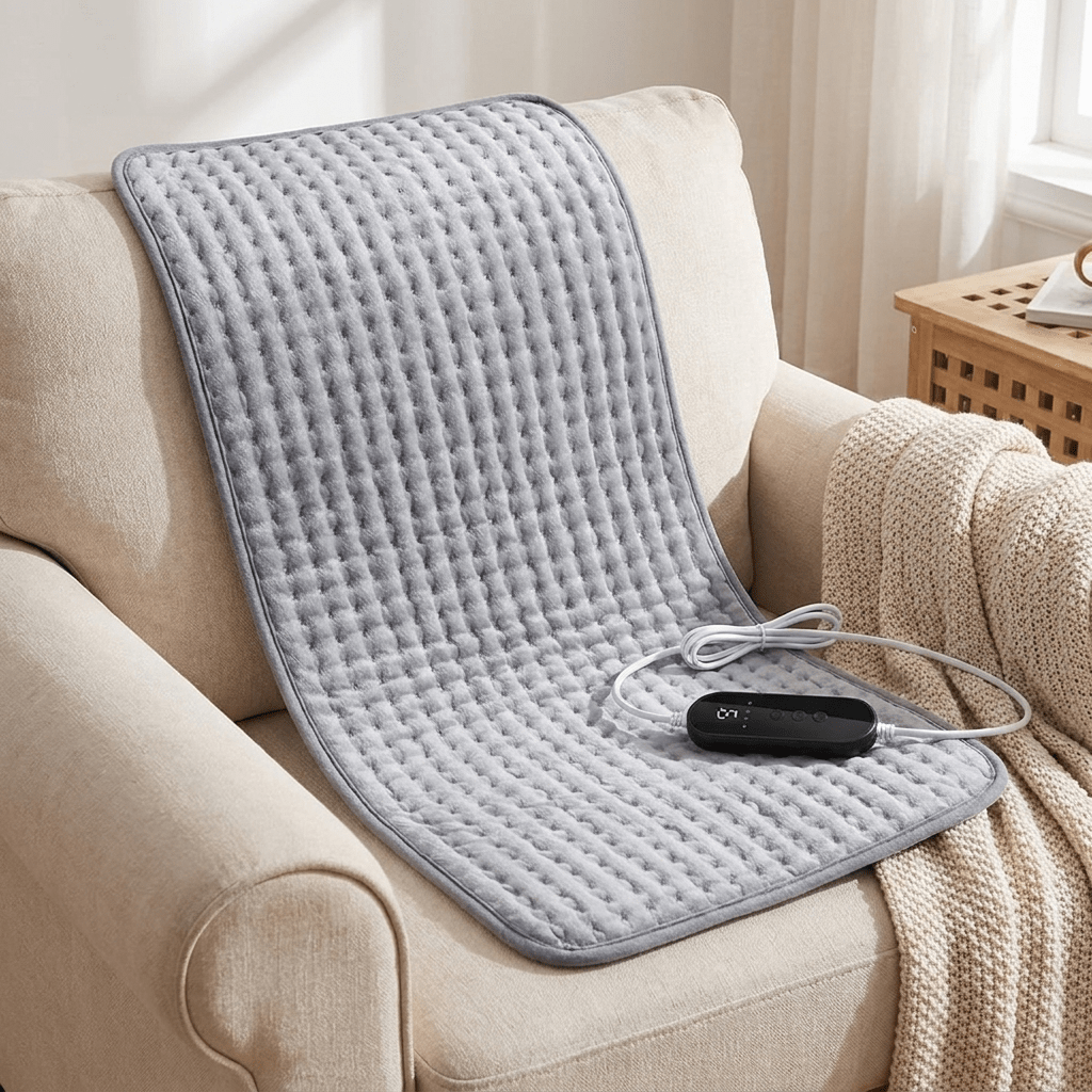 Soft Heating Pad with Nine Adjustable Heat Levels and Auto Timer for Muscle Relief - LofiMart