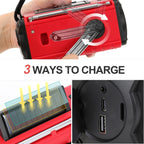 Solar Crank Emergency Radio with 10000mAh Power Bank - LofiMart
