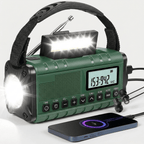 Solar Crank Emergency Radio with 10000mAh Power Bank - LofiMart