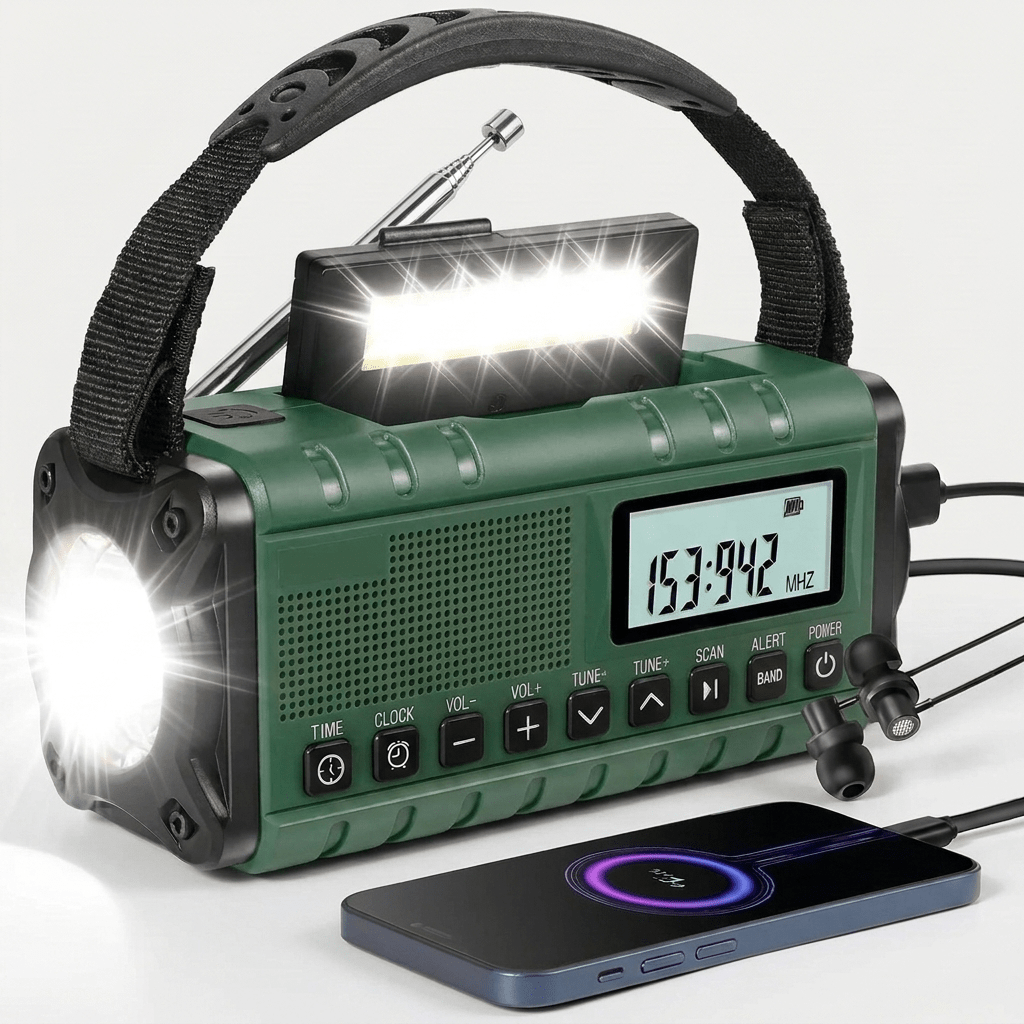 Solar Crank Emergency Radio with 10000mAh Power Bank - LofiMart