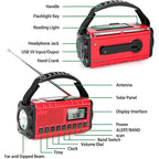 Solar Crank Emergency Radio with 10000mAh Power Bank - LofiMart