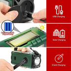Solar Crank Emergency Radio with 10000mAh Power Bank - LofiMart