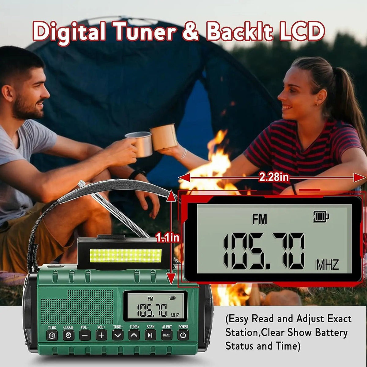 Solar Crank Emergency Radio with 10000mAh Power Bank - LofiMart