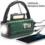 Solar Crank Emergency Radio with 10000mAh Power Bank - LofiMart