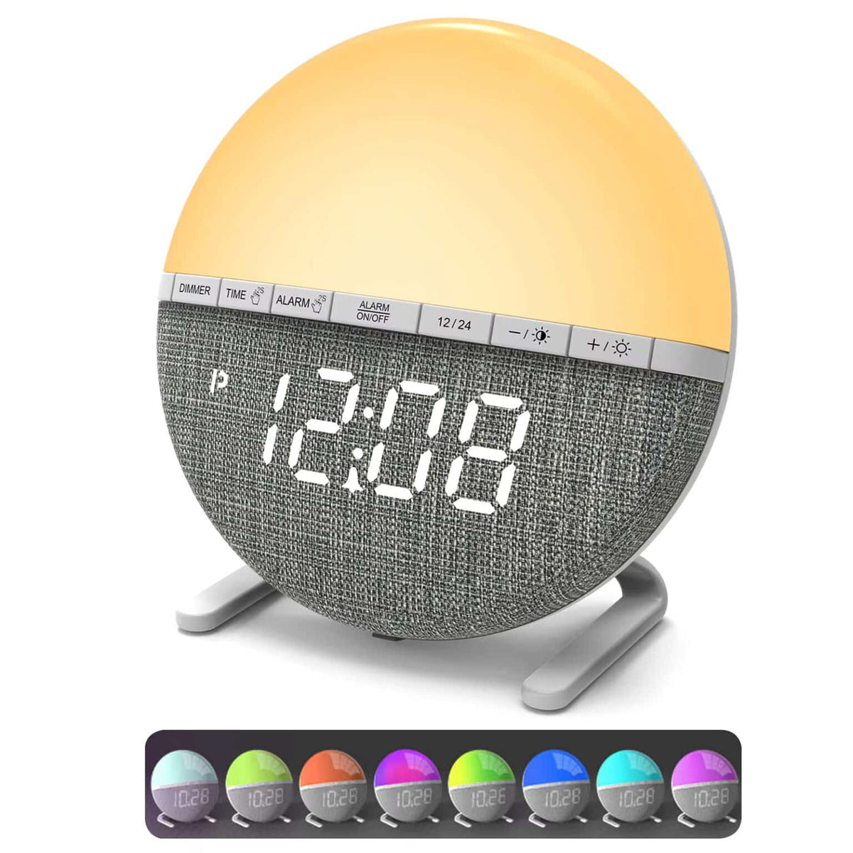 Sunrise Alarm Clock with RGB Mood Lighting and Nature Sounds for Gentle Wake-Up - LofiMart