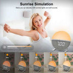 Sunrise Alarm Clock with RGB Mood Lighting and Nature Sounds for Gentle Wake-Up - LofiMart