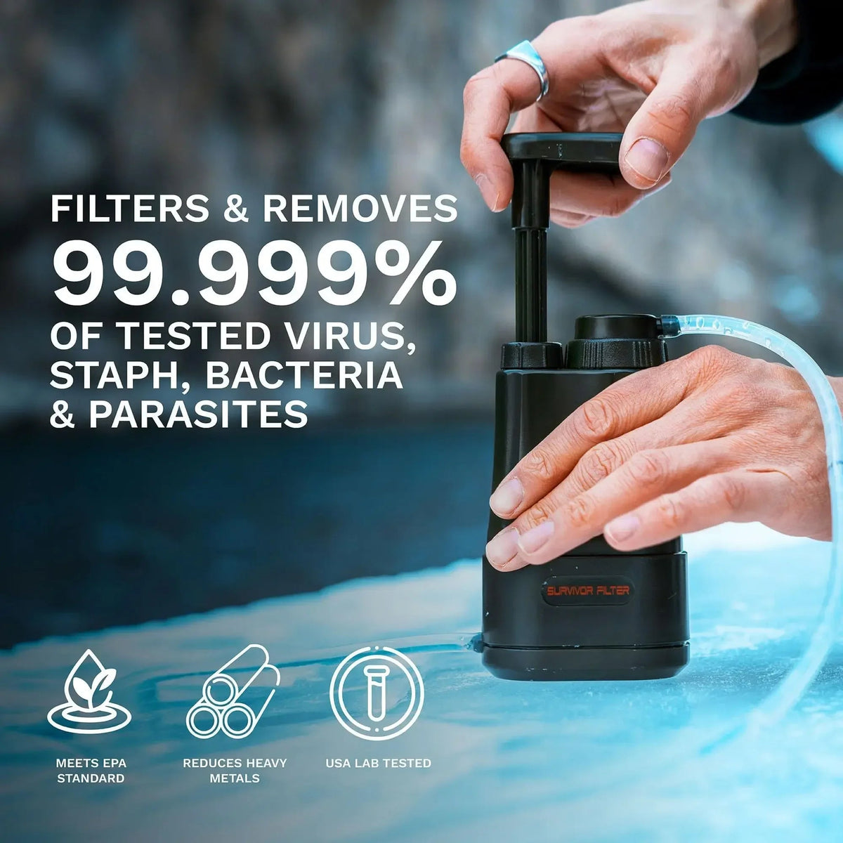 Survival Water Filtration System with 0.01μm Ultrafiltration and 2000L Daily Capacity - LofiMart