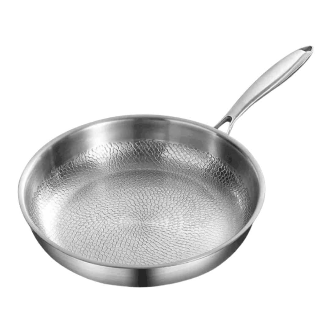 Titanium Frying Pan with Hammered Non-Stick Surface for Induction Cooking - LofiMart