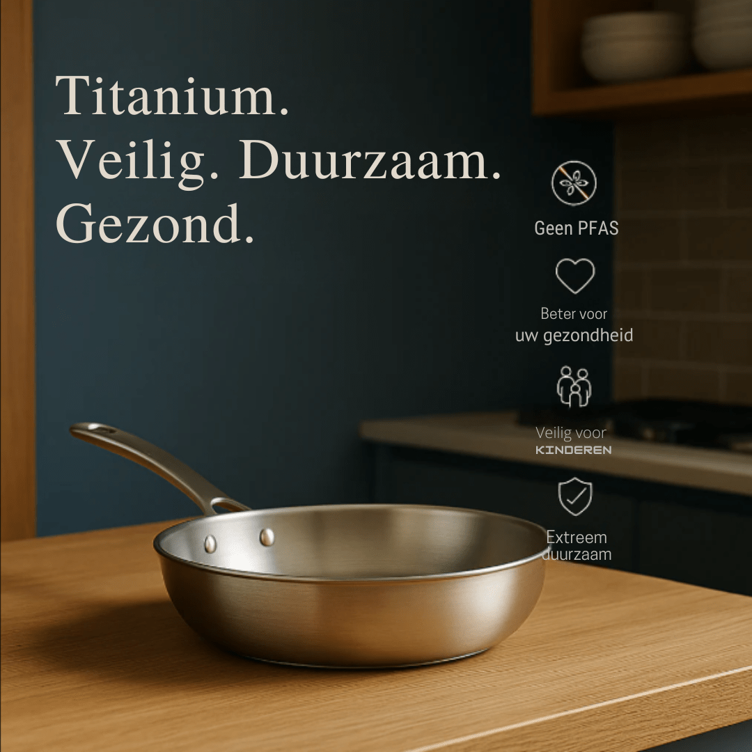 Titanium Frying Pan with Hammered Non-Stick Surface for Induction Cooking - LofiMart