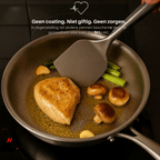 Titanium Frying Pan with Hammered Non-Stick Surface for Induction Cooking - LofiMart