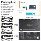 Triple Monitor KVM Switch with USB 3.0 and HDMI Display for Enhanced Workspace Efficiency - LofiMart