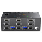 Triple Monitor KVM Switch with USB 3.0 and HDMI Display for Enhanced Workspace Efficiency - LofiMart