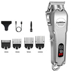Ultra-Quiet Cordless Pet Grooming Clippers with Steel Blades - LofiMart