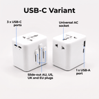 Universal Travel Adapter with Fast Charging USB Ports for 150+ Countries - LofiMart