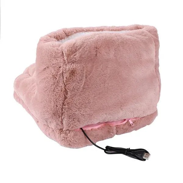 USB Heated Electric Foot Warmer with Plush Lining for Desk and Indoor Use - LofiMart