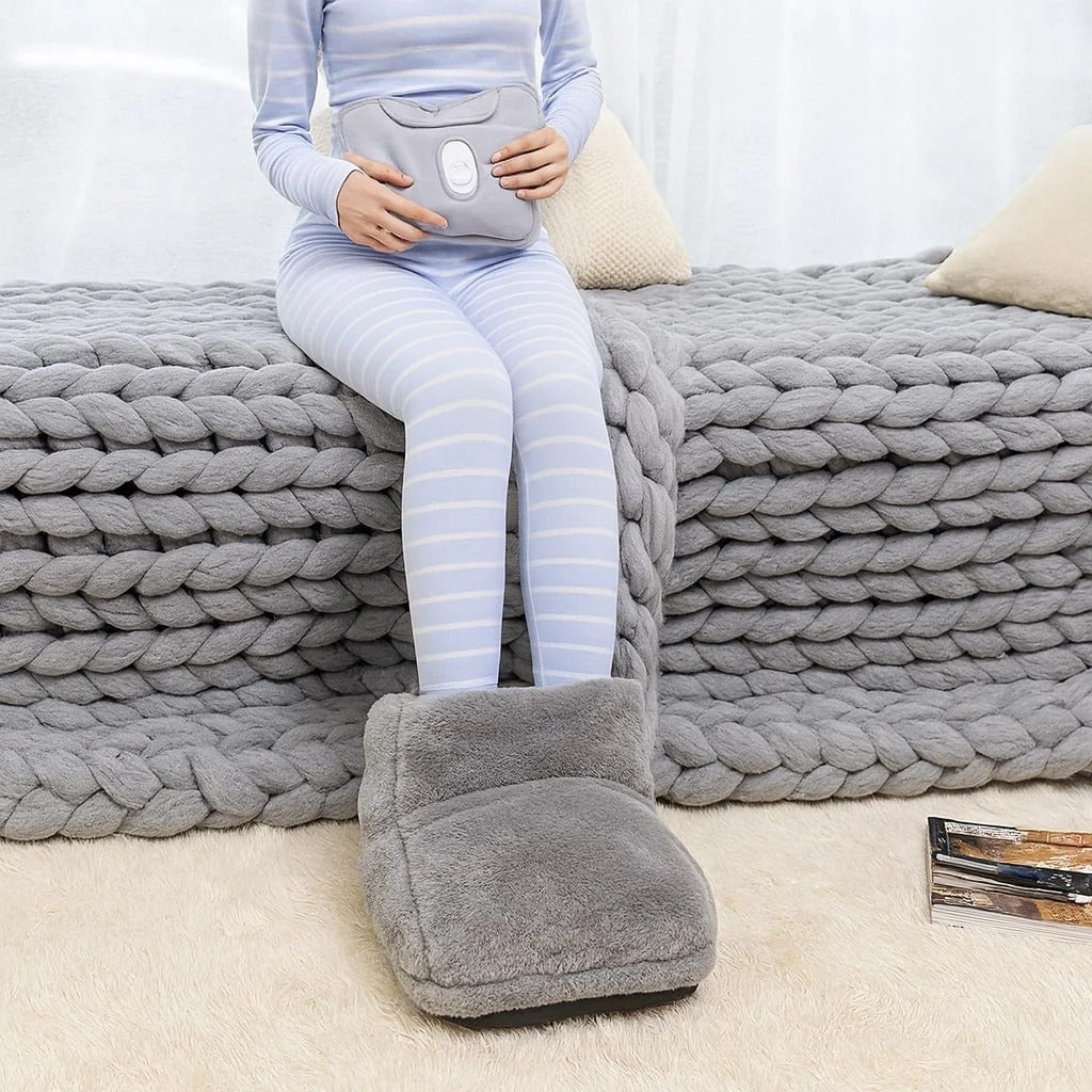 USB Heated Electric Foot Warmer with Plush Lining for Desk and Indoor Use - LofiMart