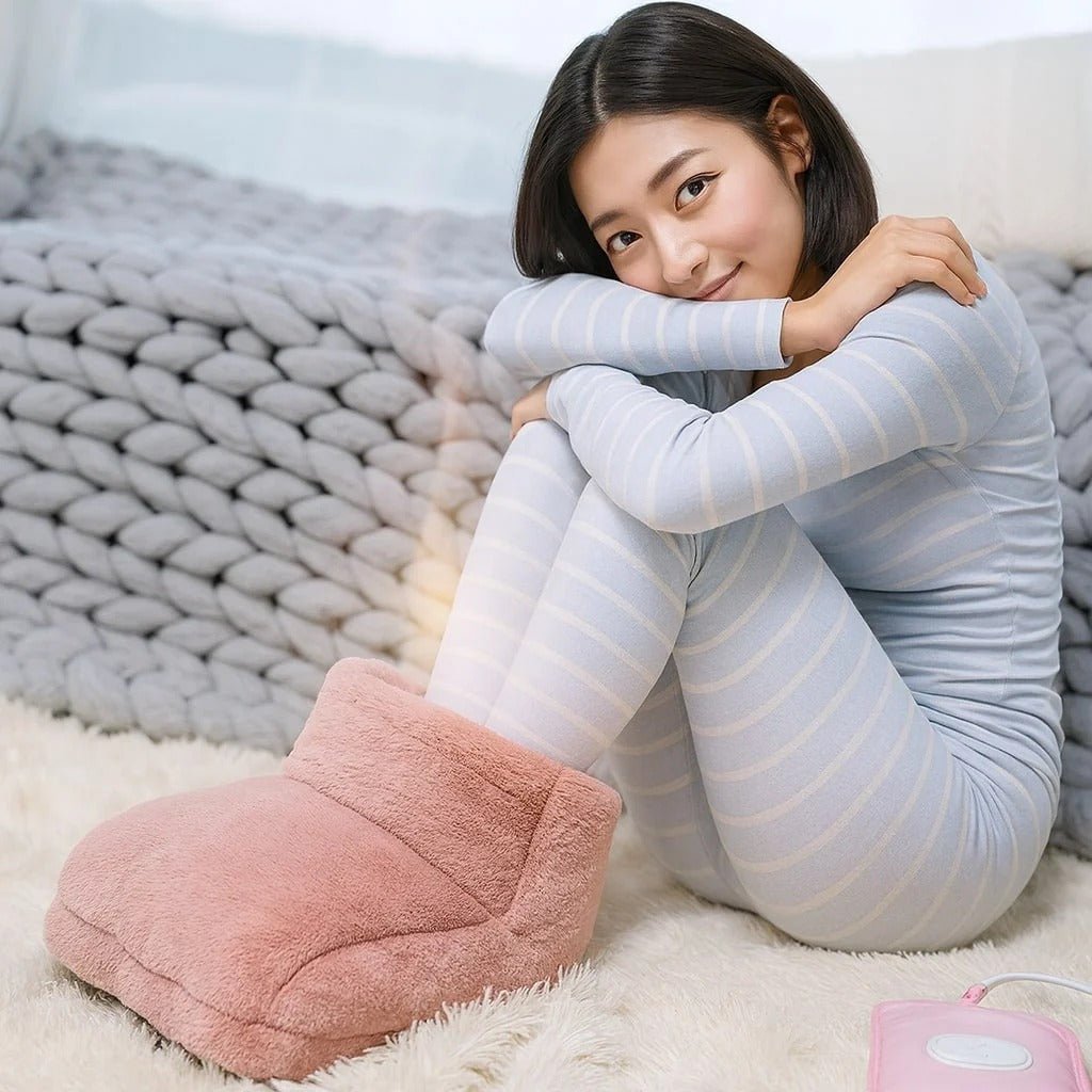USB Heated Electric Foot Warmer with Plush Lining for Desk and Indoor Use - LofiMart