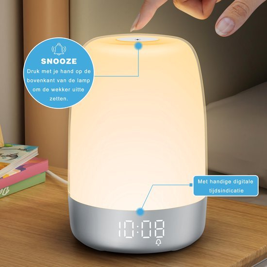 Wake-Up Light Alarm Clock with Sunrise Simulation and Natural Sounds for Gentle Mornings - LofiMart
