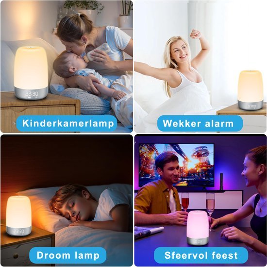 Wake-Up Light Alarm Clock with Sunrise Simulation and Natural Sounds for Gentle Mornings - LofiMart