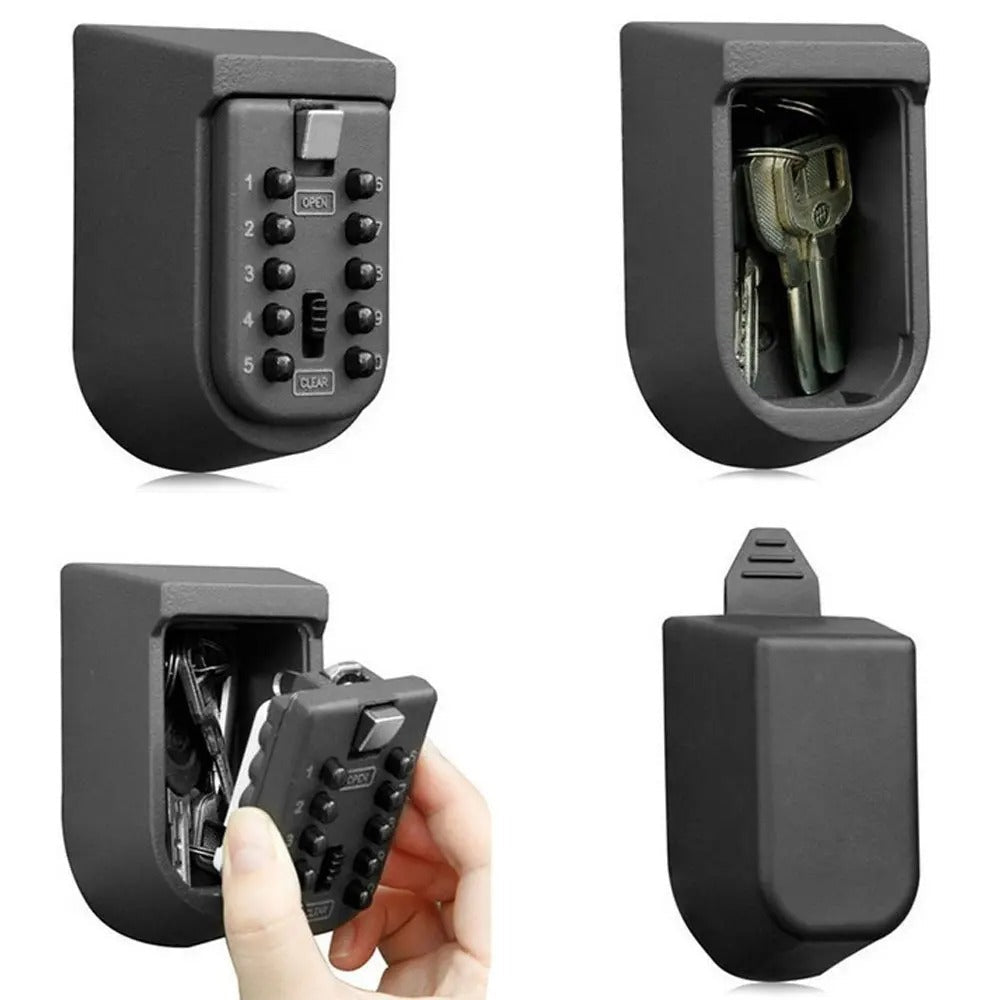 Wall Mounted Key Safe with Weather-Resistant Design and Customizable Combination Lock - LofiMart