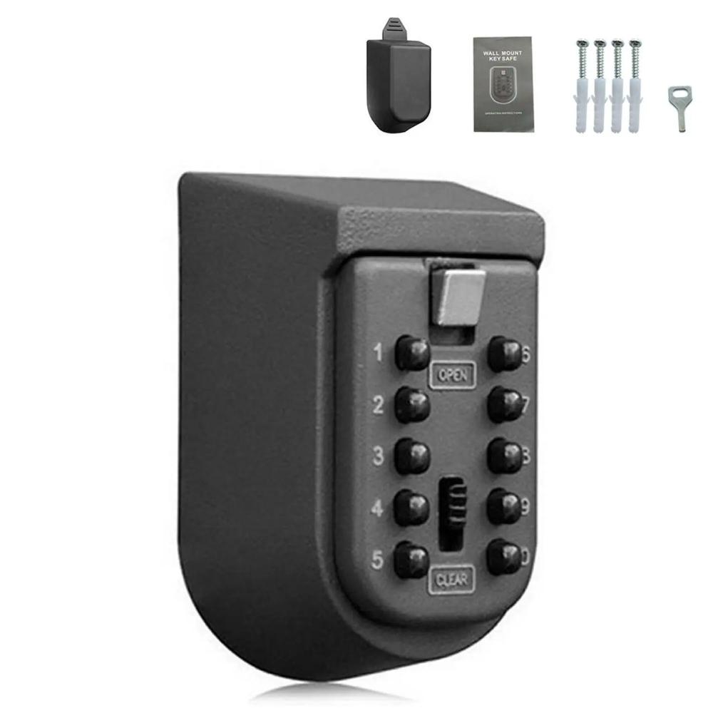 Wall Mounted Key Safe with Weather-Resistant Design and Customizable Combination Lock - LofiMart