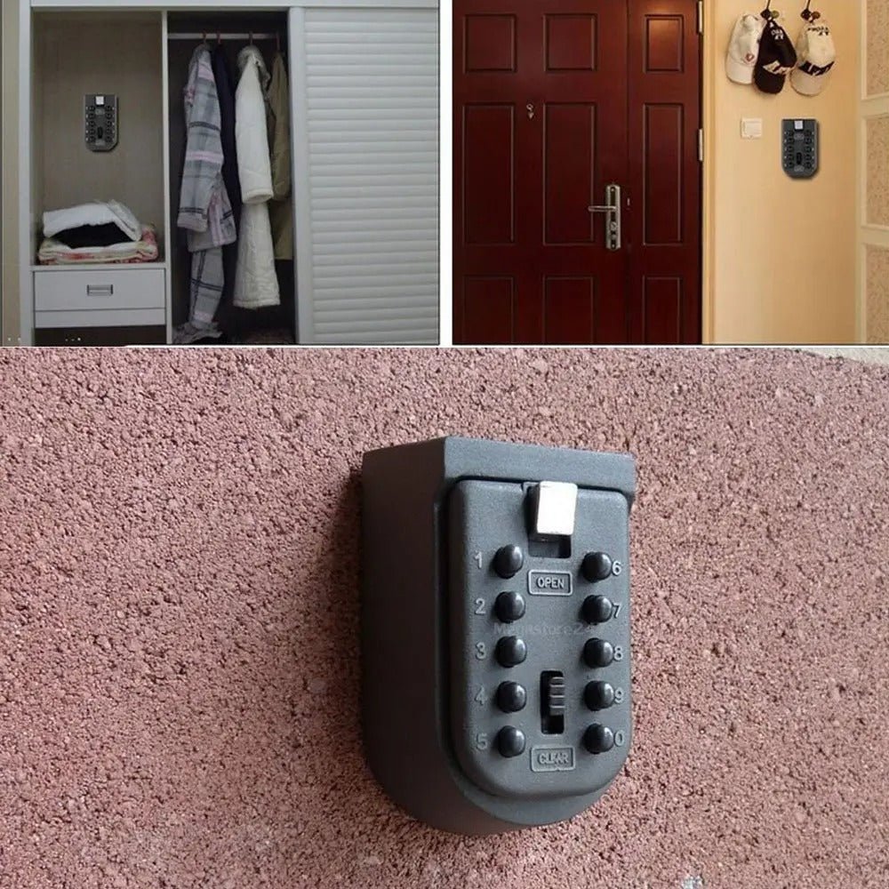 Wall Mounted Key Safe with Weather-Resistant Design and Customizable Combination Lock - LofiMart