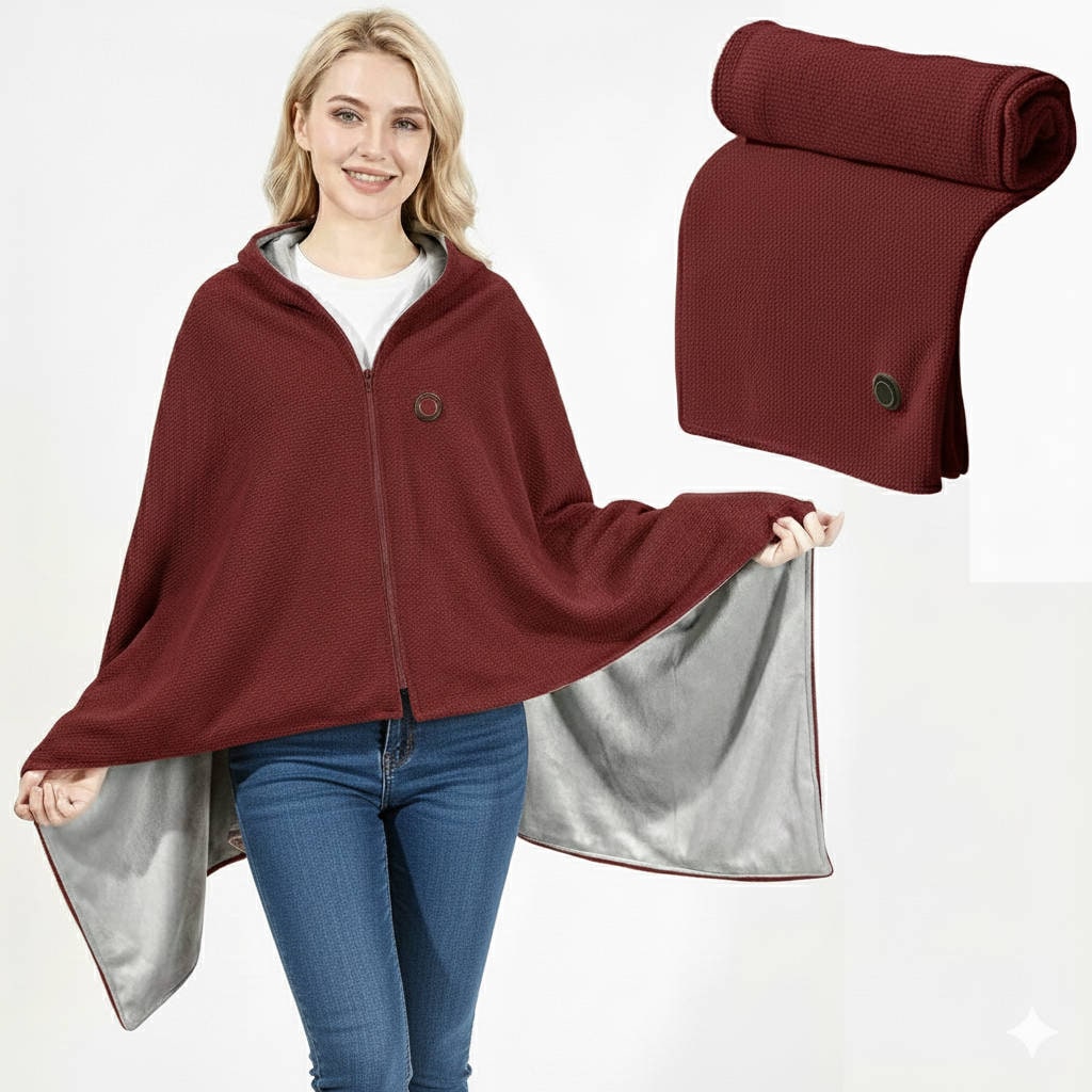 Wearable Heated Blanket with USB Power and Eight Heating Zones for Instant Warmth - LofiMart