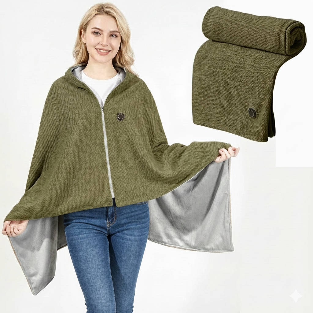 Wearable Heated Blanket with USB Power and Eight Heating Zones for Instant Warmth - LofiMart