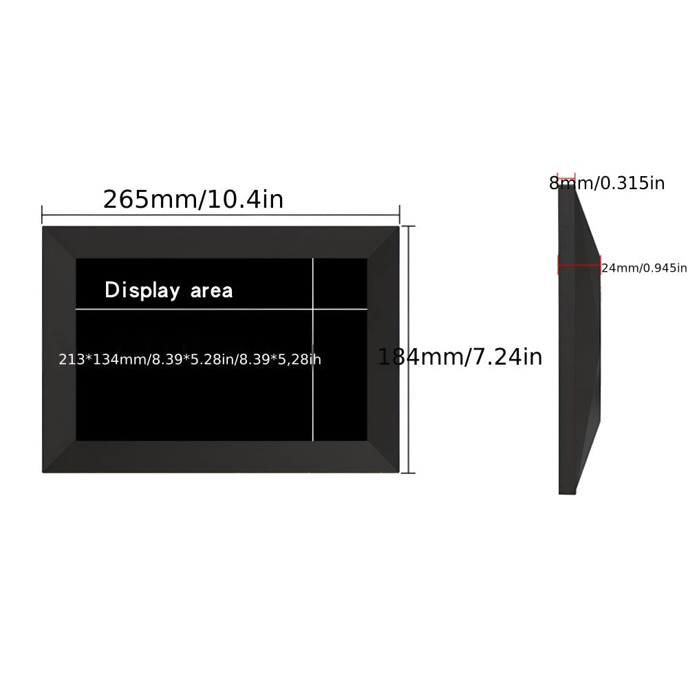 WiFi Digital Photo Frame with Touchscreen HD Display for Instant Photo Sharing - LofiMart