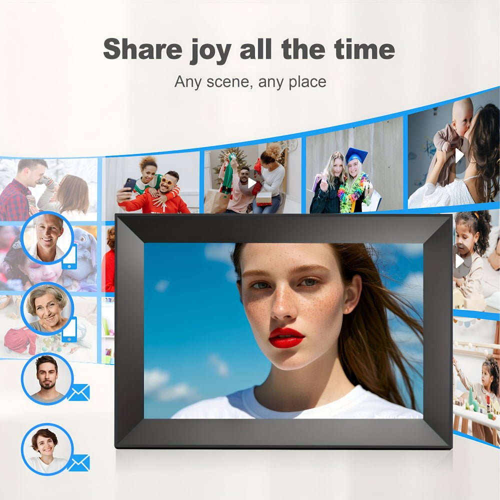 WiFi Digital Photo Frame with Touchscreen HD Display for Instant Photo Sharing - LofiMart