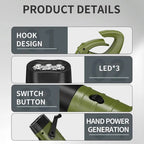 Wind Up Torch with Solar and Hand Crank Charging - LofiMart