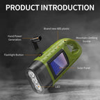 Wind Up Torch with Solar and Hand Crank Charging - LofiMart