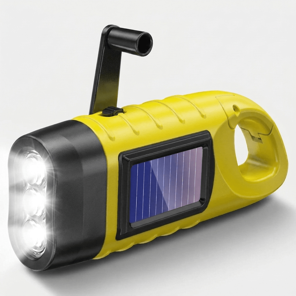 Wind Up Torch with Solar and Hand Crank Charging - LofiMart