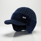 Winter Hat Trapper Ear Flap Knit Cap with Insulated Fleece Lining for Cold Weather - LofiMart