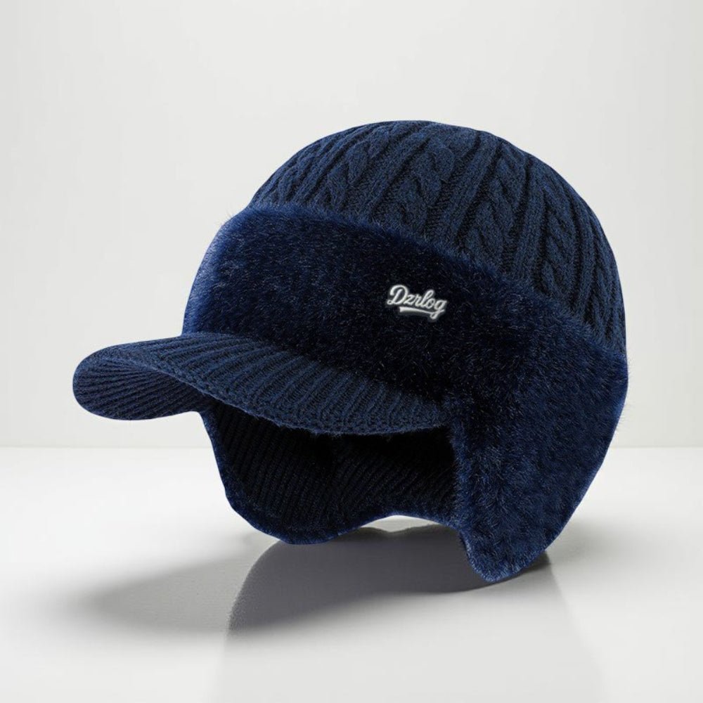Winter Hat Trapper Ear Flap Knit Cap with Insulated Fleece Lining for Cold Weather - LofiMart