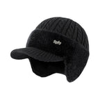 Winter Hat Trapper Ear Flap Knit Cap with Insulated Fleece Lining for Cold Weather - LofiMart