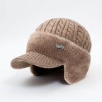 Winter Hat Trapper Ear Flap Knit Cap with Insulated Fleece Lining for Cold Weather - LofiMart