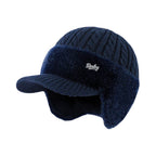 Winter Hat Trapper Ear Flap Knit Cap with Insulated Fleece Lining for Cold Weather - LofiMart