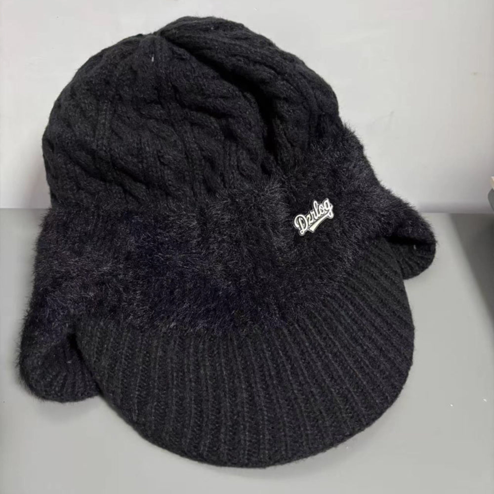 Winter Hat Trapper Ear Flap Knit Cap with Insulated Fleece Lining for Cold Weather - LofiMart