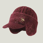 Winter Hat Trapper Ear Flap Knit Cap with Insulated Fleece Lining for Cold Weather - LofiMart