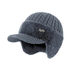 Winter Hat Trapper Ear Flap Knit Cap with Insulated Fleece Lining for Cold Weather - LofiMart