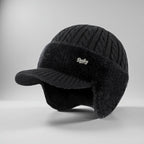 Winter Hat Trapper Ear Flap Knit Cap with Insulated Fleece Lining for Cold Weather - LofiMart