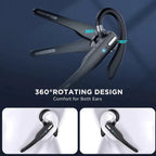 Wireless Bluetooth 5.1 Headset with Noise Cancelling and Dual Microphones for Clear Calls - LofiMart